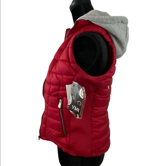 YMI Junior Hooded Puffer Vest NWT - Picture 2 of 12